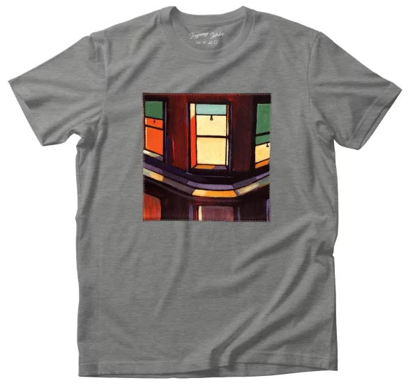 Koszulka z naszywką Okna nocne Edward Hopper