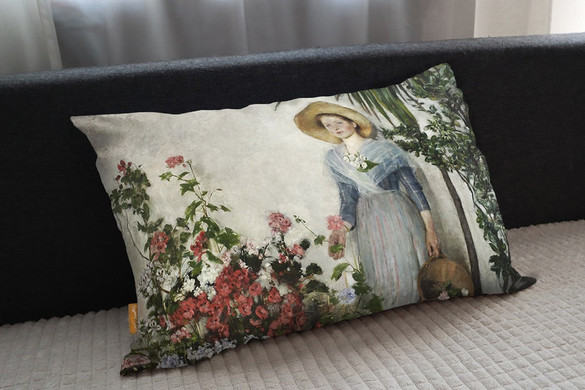 Poduszka W oranżerii (W cieplarni) Olga Boznańska