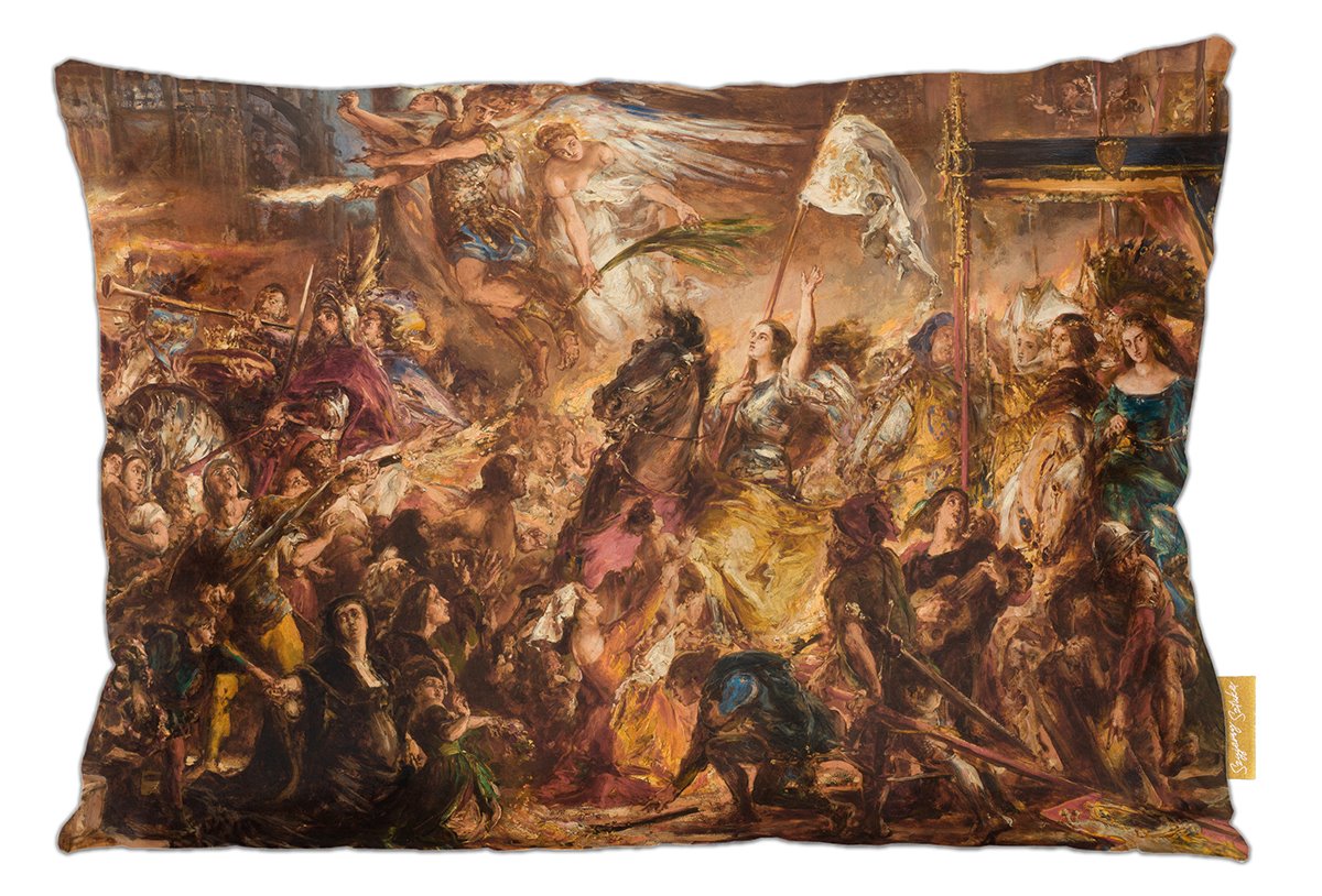 Poduszka dekoracyjna na prezent z obrazem Dziewica Orleańska Jan Matejko Szyjemy Sztukę