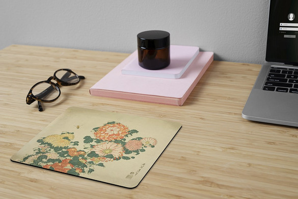 Podkładka Chryzantemy i pszczoła Katsushika Hokusai 24x19cm