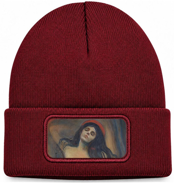 Czapka zimowa Madonna Edvard Munch – bordowa