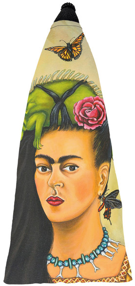 Piórnik trójkątny Frida z legwanem – portret inspirowany Fridą Kahlo