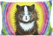 Poduszka Kot w tęczy Louis Wain