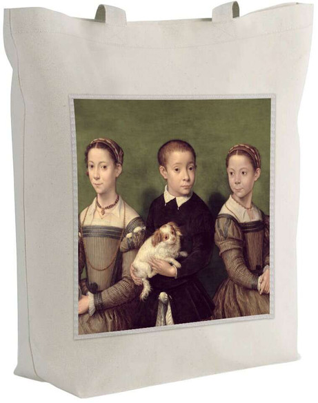 Torba z naszywką Troje dzieci z psem Sofonisba Anguissola
