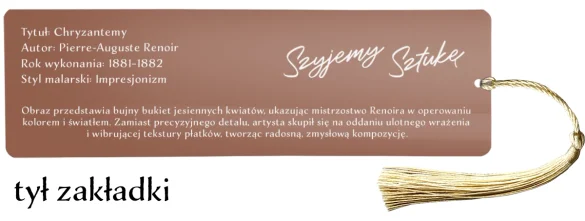 Zakładka do książki Chryzantemy Pierre-Auguste Renoir