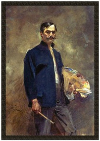 Naszywka Portret własny z paletą Wojciech Kossak