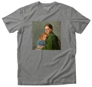 Koszulka z naszywką Portret kobiety z małą dziewczynką (Matka z dzieckiem) Olga Boznańska