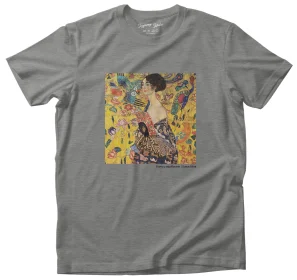 Koszulka z nadrukiem Dama z wachlarzem Gustav Klimt