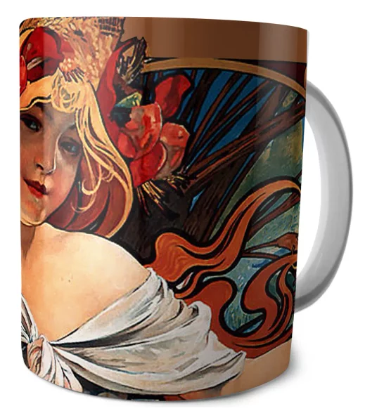 Kubek Biscuits Lefevre Utile Alfons Mucha