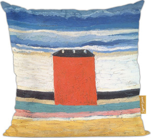 Poduszka Czerwony Dom Kazimir Severinovich Malevich