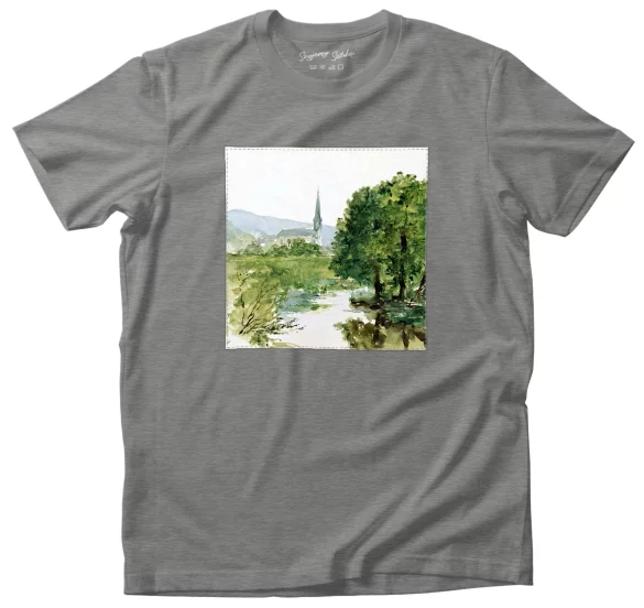 Koszulka z naszywką Pejzaż Anna Bilińska-Bohdanowiczowa