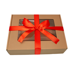 Pudełko prezentowe z okienkiem z kokardką