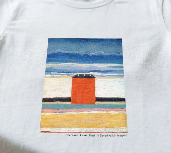 Koszulka z nadrukiem Czerwony Dom Kazimir Severinovich Malevich