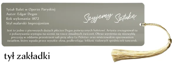 Zakładka do książki Balet w Operze Paryskiej Edgar Degas