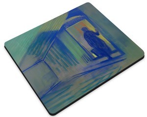 Podkładka Alte Frau beim Betreten von Schloss Pretzfeld (Stara kobieta wchodząca do zamku Pretzfeld) Curt Herrmann 36x29cm