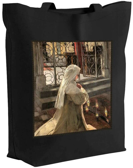 Torba z naszywką W Wielki Piątek Olga Boznańska