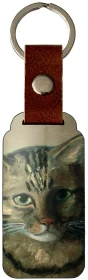 Brelok Studium głowy kota tabby Louis Wain