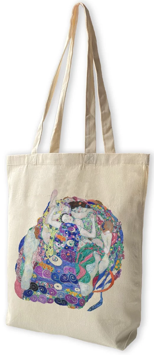 Torba bawełniana Dziewica Gustav Klimt, Biała