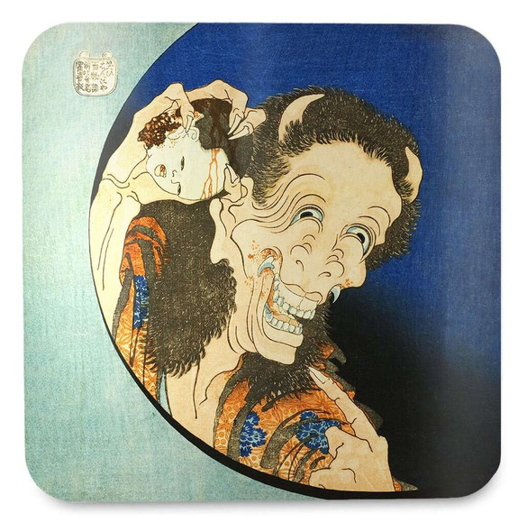 Podkładka pod kubek Śmiejący się Demon Katsushika Hokusai
