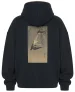 Bluza oversize Trzy jaskółki rdzawoczerwone podczas nurkowania Ohara Koson