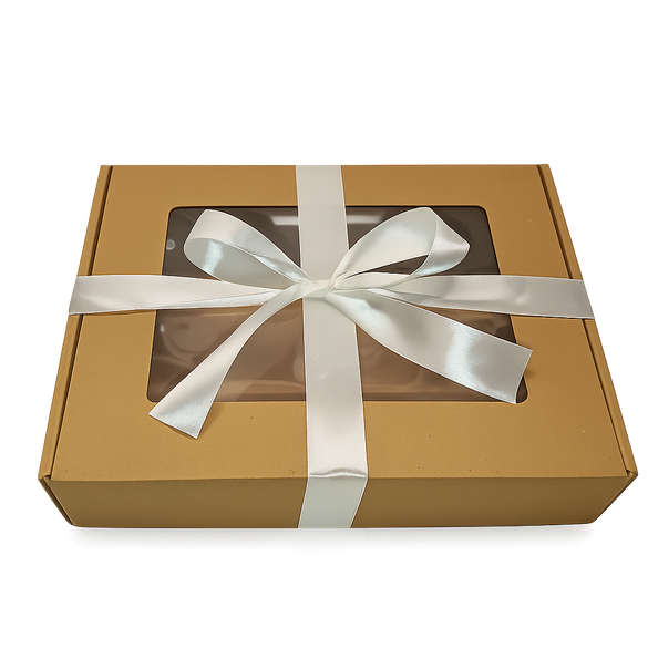 Pudełko prezentowe z okienkiem z kokardką