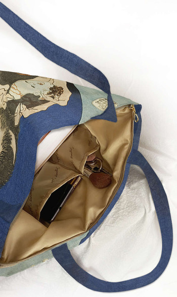 Torba na ramię shopper Śmiejący się Demon Katsushika Hokusai