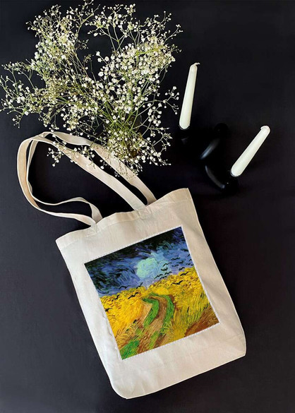 Torba z naszywką Pole pszenicy z krukami Vincent Van Gogh