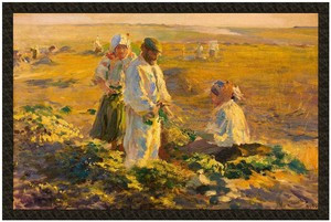 Naszywka Kopanie buraków Leon Wyczółkowski