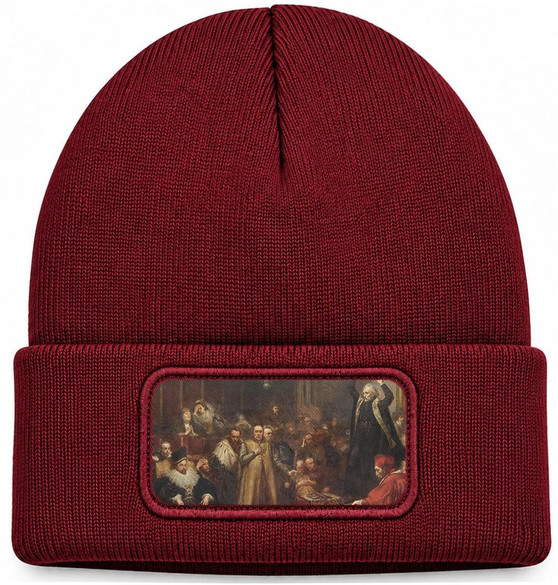 Czapka zimowa Kazanie Skargi Jan Matejko – bordowa