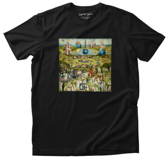 Koszulka z naszywką Ogród rozkoszy ziemskich Hieronim Bosch