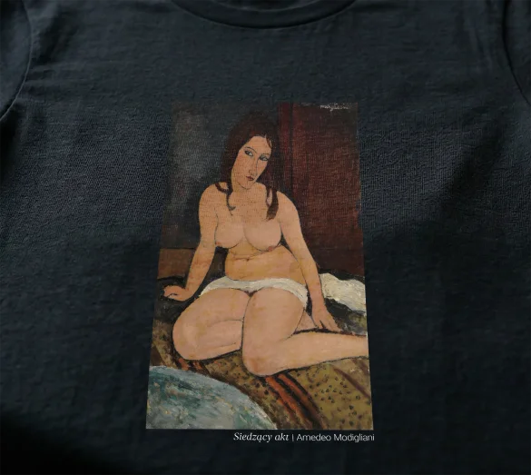 Koszulka z nadrukiem Siedzący akt Amedeo Modigliani
