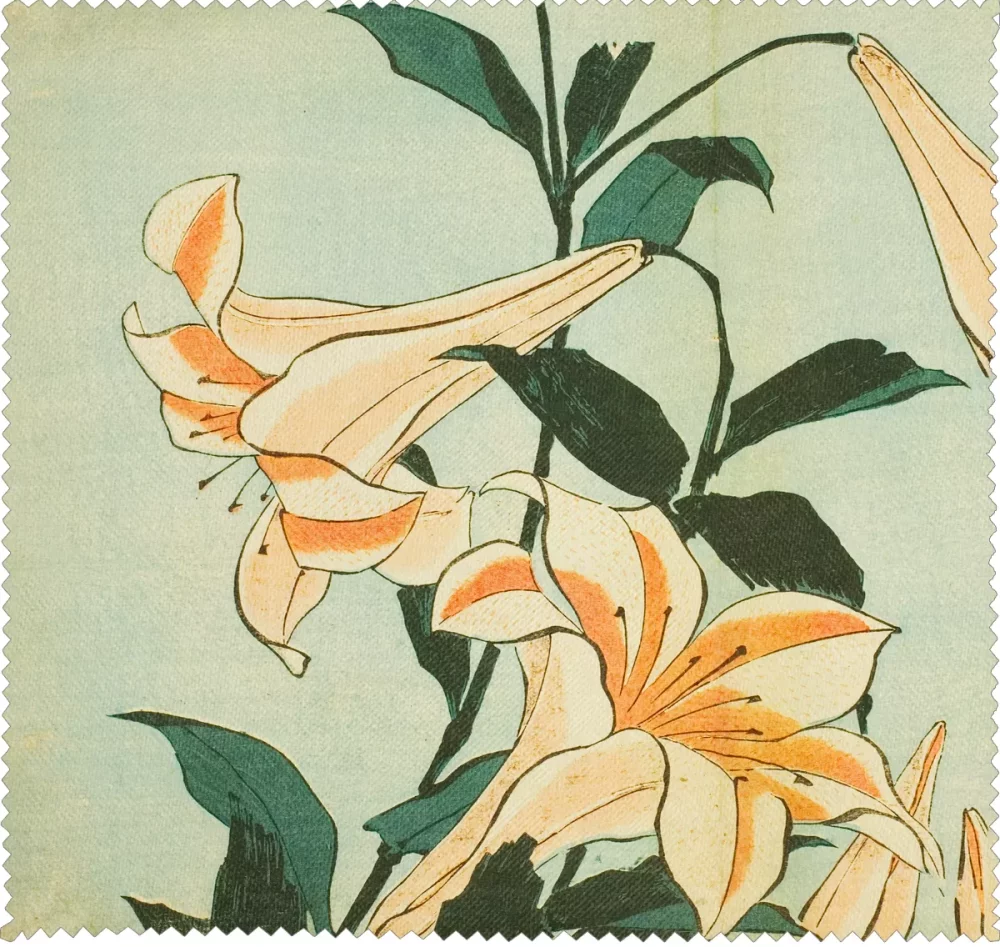 Ściereczka do okularów Lilie Katsushika Hokusai