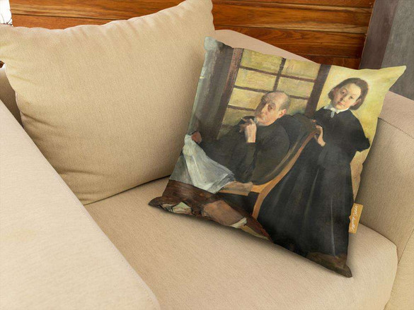 Poduszka Henri Degas i jego siostrzenica Lucie Degas Edgar Degas