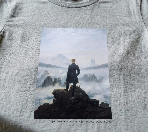 Bluzka damska Wędrowiec nad morzem mgły Caspar David Friedrich
