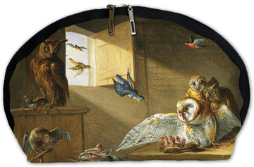 Kosmetyczka Rodzina sów, innych ptaków i kota Jan van Kessel (starszy)