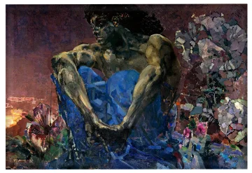 Magnes Demon (siedzi) Mikhail Aleksandrovich Vrubel
