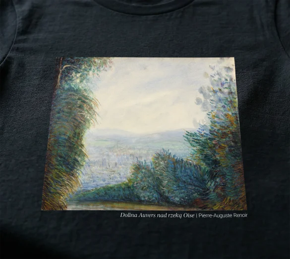 Bluzka damska Dolina Auvers nad rzeką Oise Pierre-Auguste Renoir