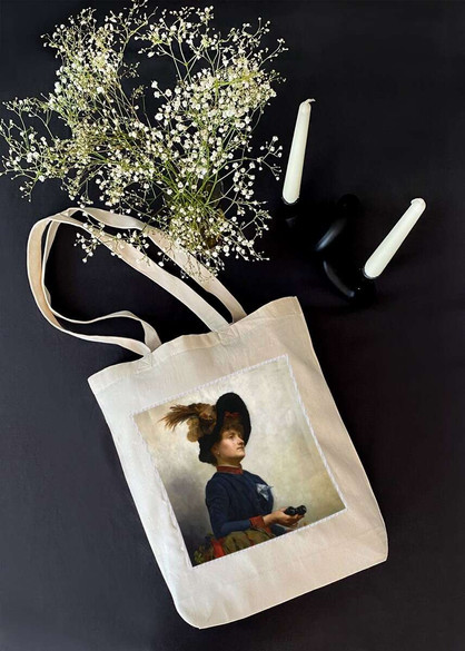 Torba z naszywką Kobieta z lornetką Anna Bilińska-Bohdanowiczowa