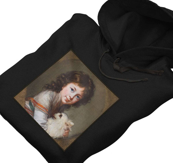 Bluza z naszywką Portret Elżbiety Mniszchówny z pieskiem Élisabeth Vigée-Lebrun