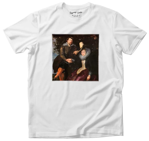 Koszulka z naszywką Autoportret z pierwszą żoną Izabelą Brant Peter Paul Rubens