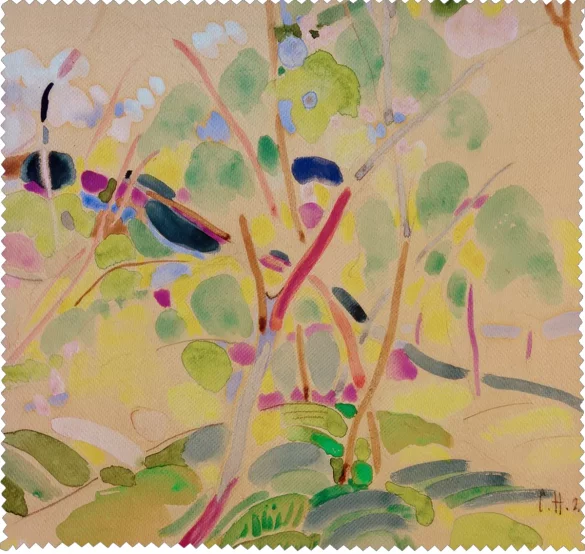 Ściereczka do okularów Krajobraz z drzewami w pobliżu Pretzfeld Curt Herrmann