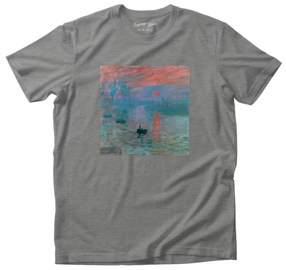 Koszulka z naszywką Impresja, wschód słońca Claude Monet