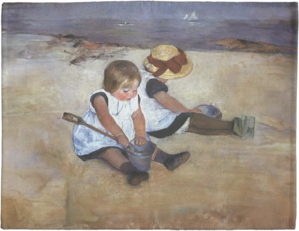 Podkładka na stół Dziewczynki bawiące się na plaży Mary Cassatt