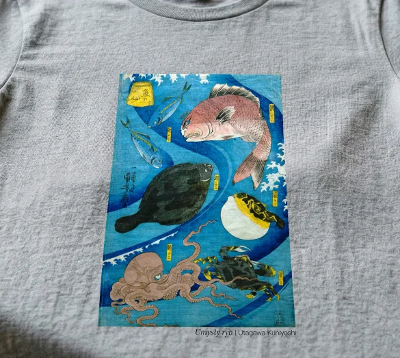 Bluzka damska Umysły ryb Utagawa Kuniyoshi