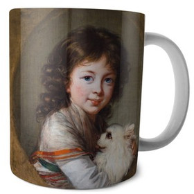 Kubek Portret Elżbiety Mniszchówny z pieskiem Élisabeth Vigée-Lebrun