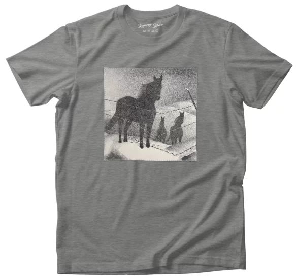 Koszulka z naszywką February Grant Wood