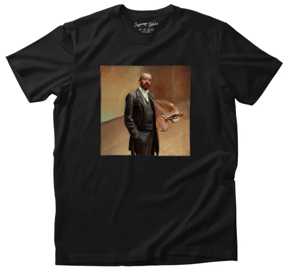 Koszulka z naszywką Autoportret z paletą Jacek Malczewski