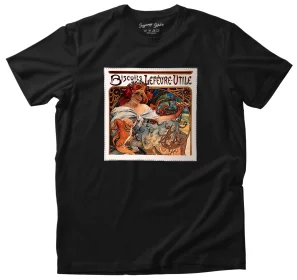 Koszulka z naszywką Biscuits Lefevre Utile Alfons Mucha