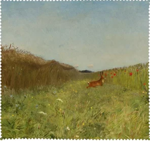 Ściereczka do okularów Zając wśród zboża Józef Chełmoński