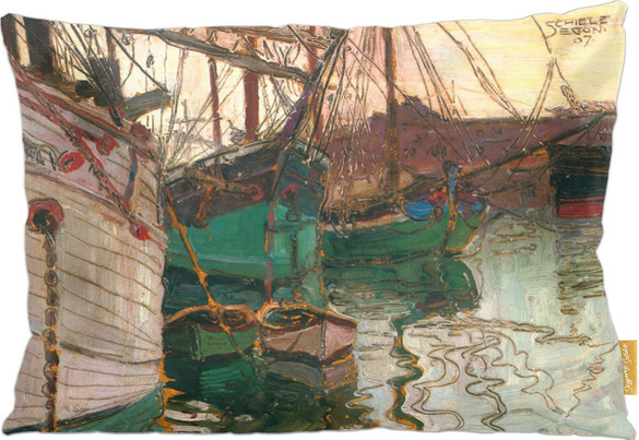 Poduszka Port w Trieście Egon Schiele
